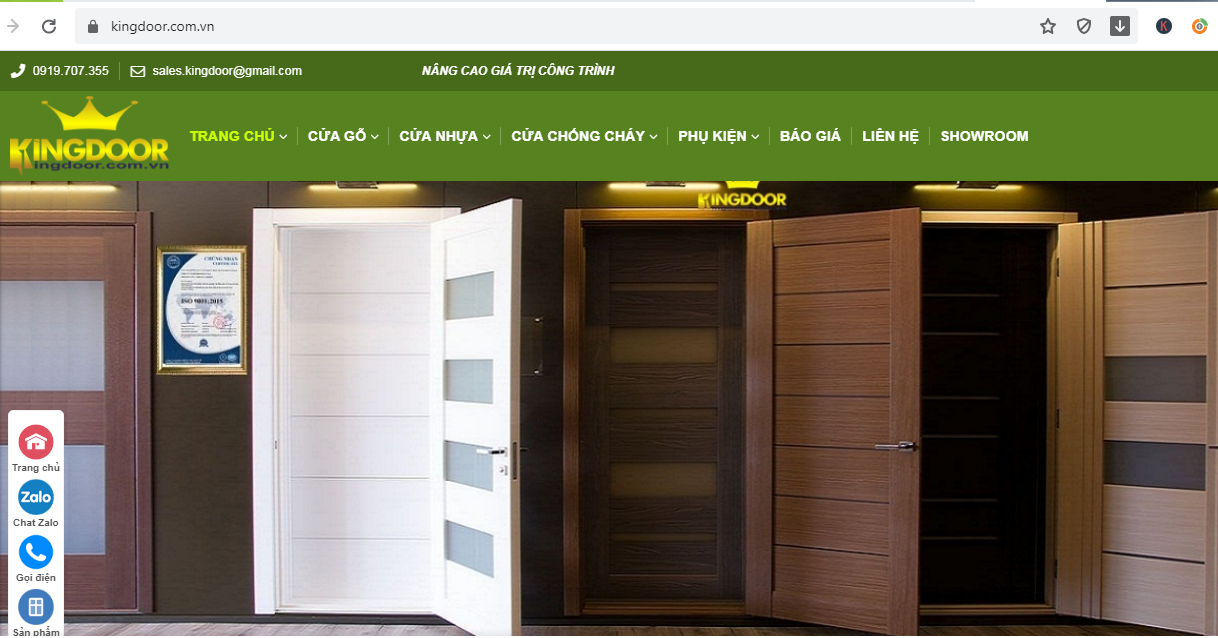 Website chính : kingdoor.com.vn - Đơn vị cung cấp cửa uy tín tại TP. HCM - Nha Trang