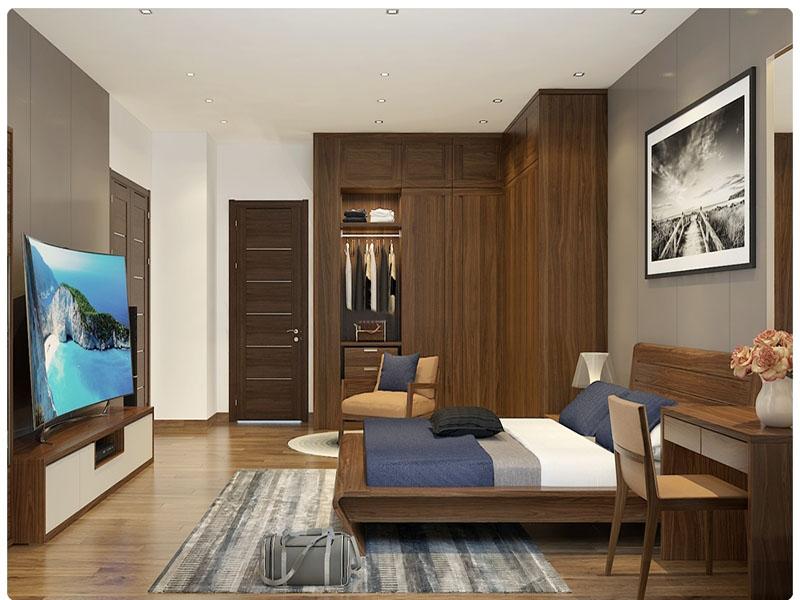 Mẫu cửa phòng ngủ MDF đẹp 2020 tại công ty Kingdoor