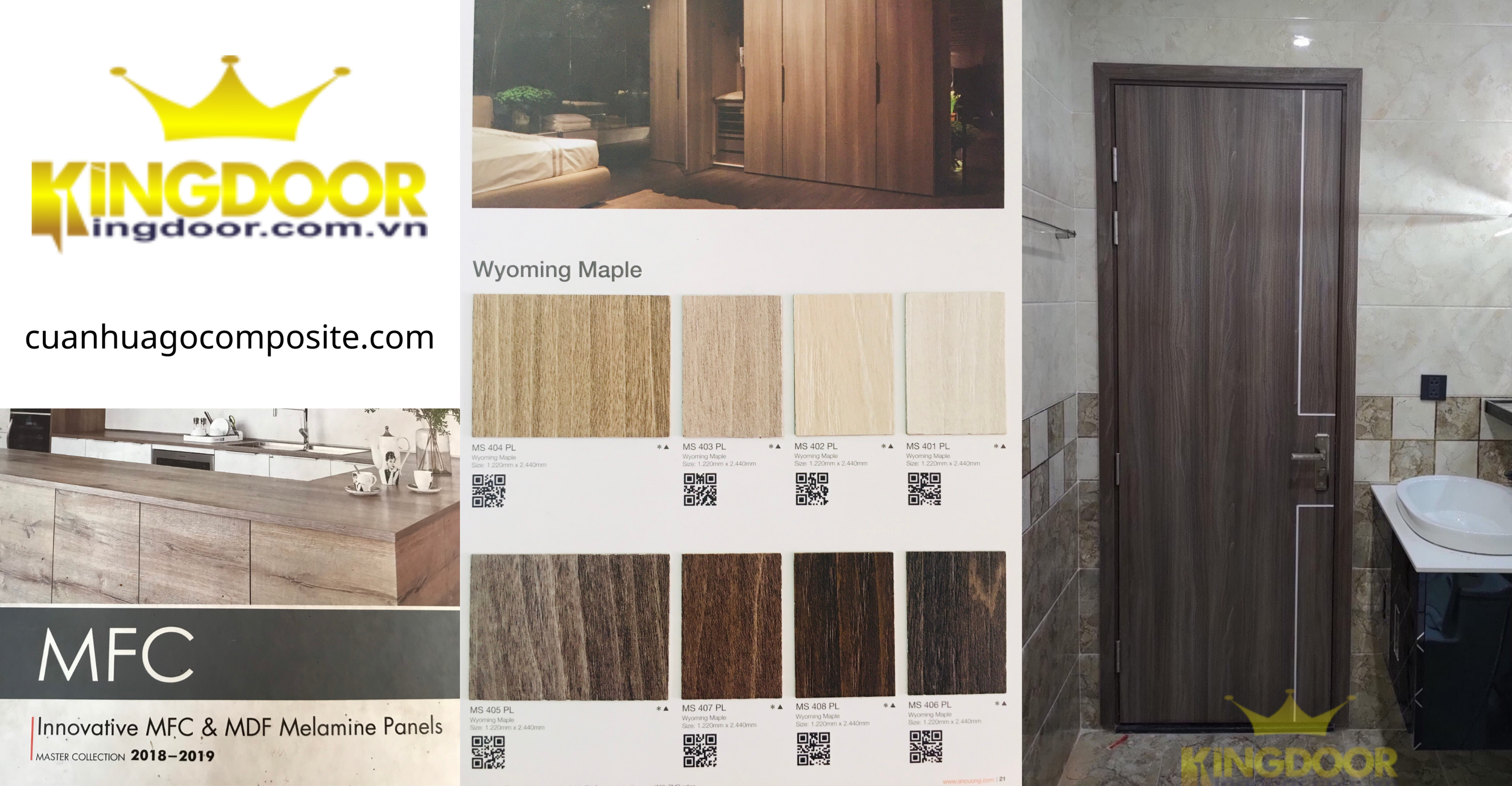 Mẫu cửa gỗ công nghiệp MDF melamine - Kingdoor cửa hàng cung cấp cửa nhựa - cửa gỗ tại Nha Trang