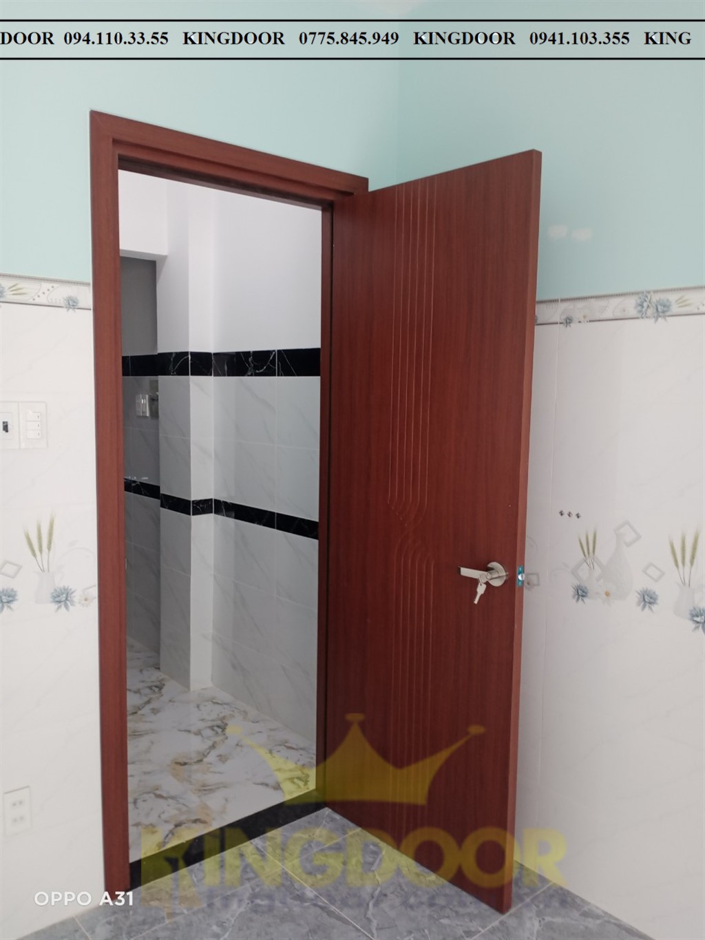 Mẫu cửa nhựa composite màu B7 báo giá cửa nhựa giả gỗ