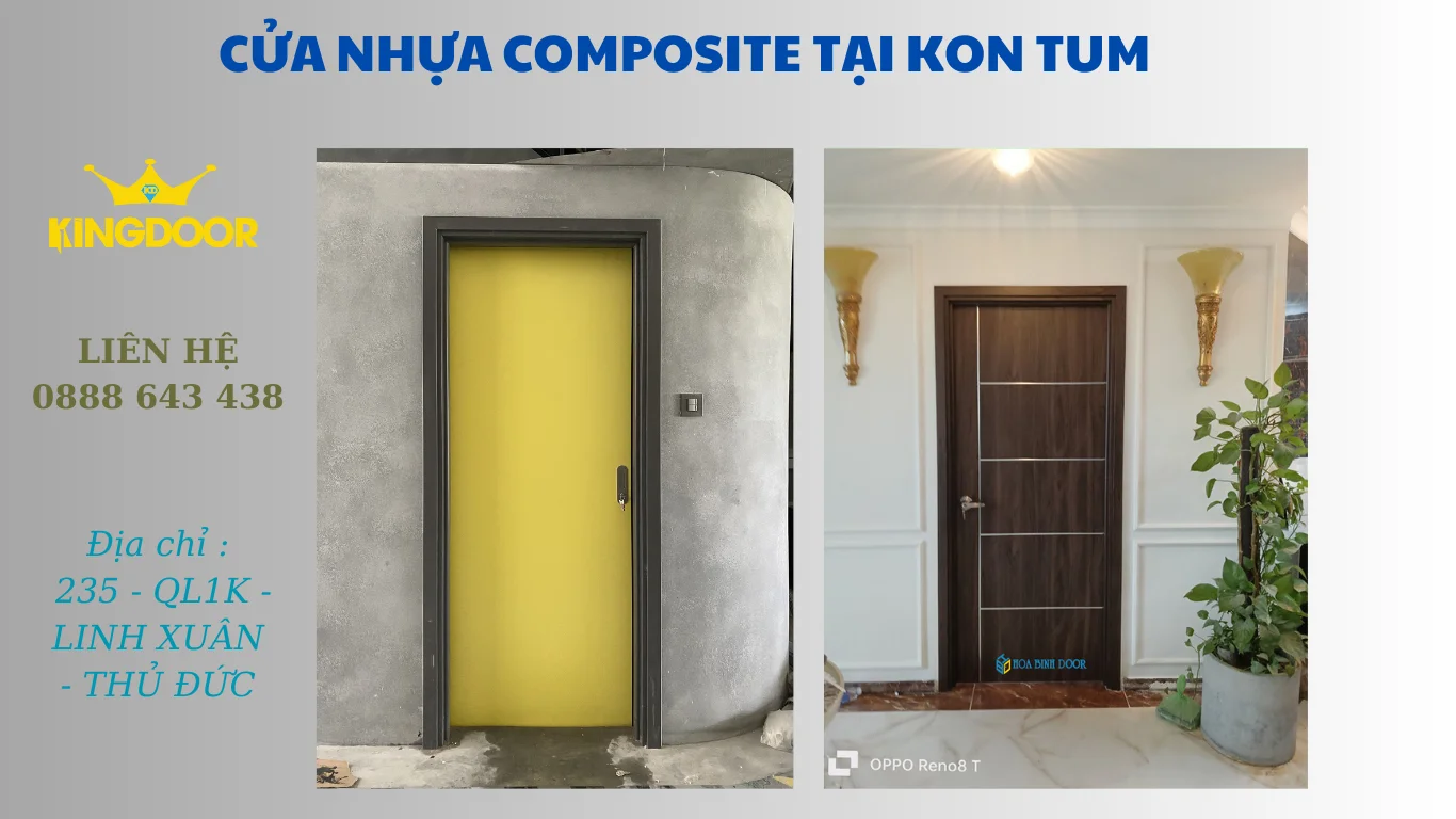 Cửa nhựa composite tại Kon Tum | Cửa phòng ngủ, toilet,…