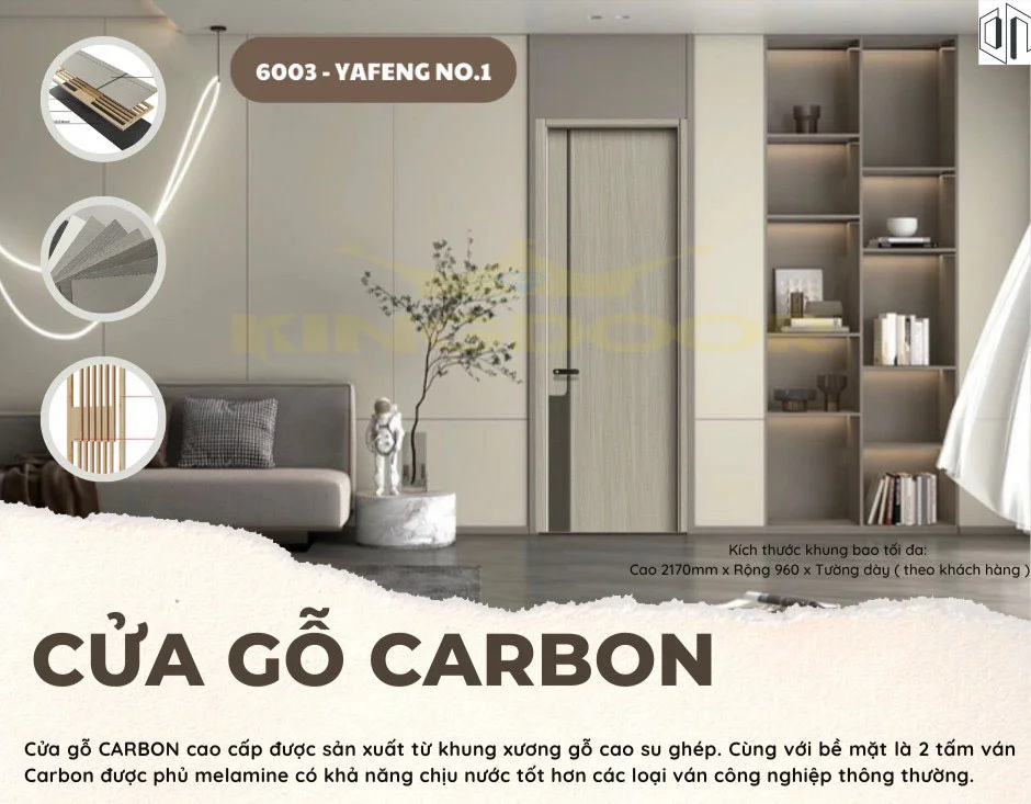 Cửa gỗ carbon tại Tây Ninh [Cửa gỗ giá rẻ]