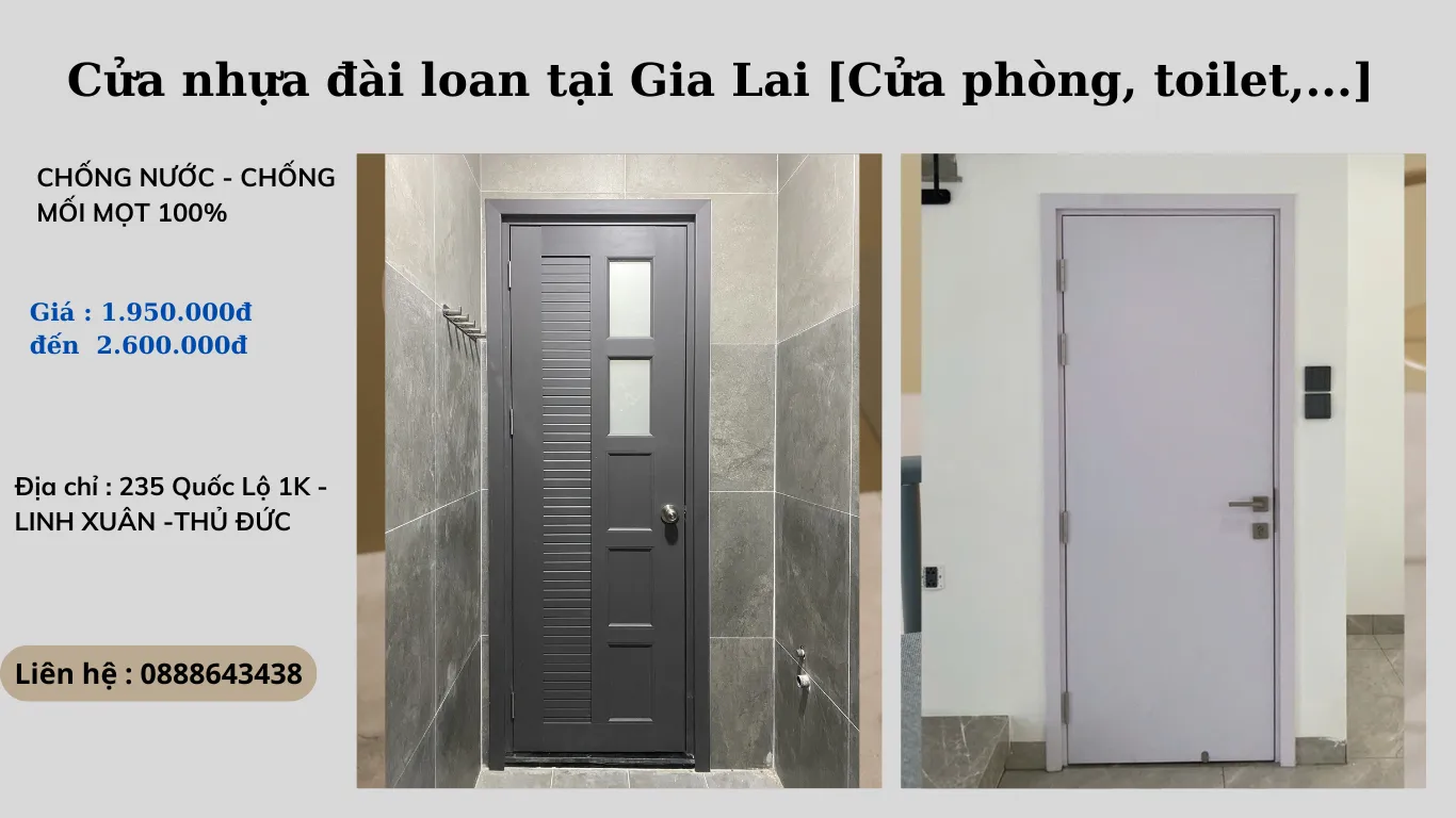 Cửa nhựa đài loan tại Gia Lai [Cửa phòng, toilet,…]