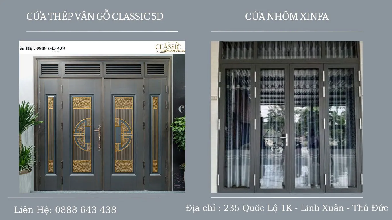 Cửa Thép Vân Gỗ Classic 5D tại Lâm Đồng – Chất Lương & Hiện Đại