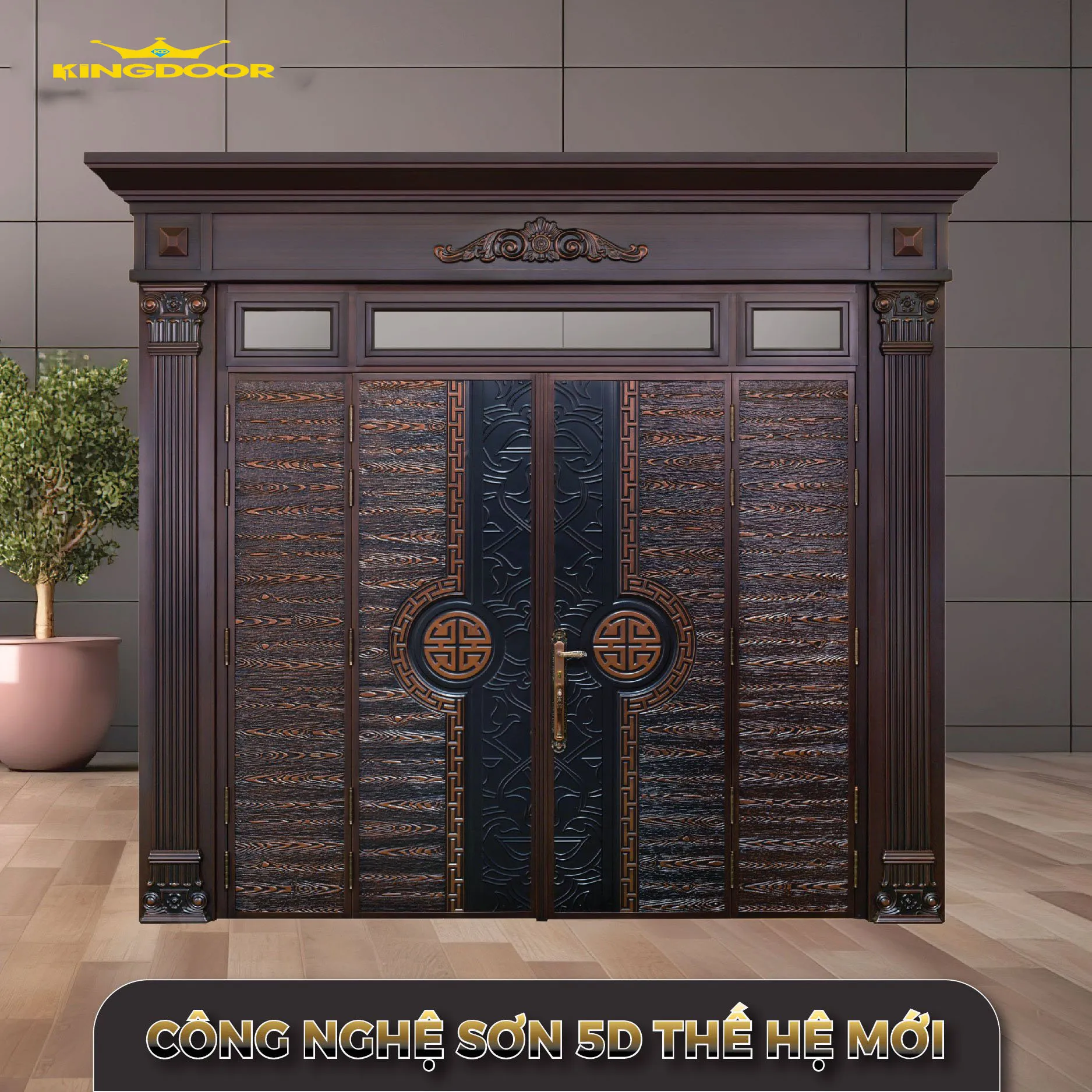 Cửa Thép Vân Gỗ Classic tại Đăk Nông – Thi Công Trọn Gói