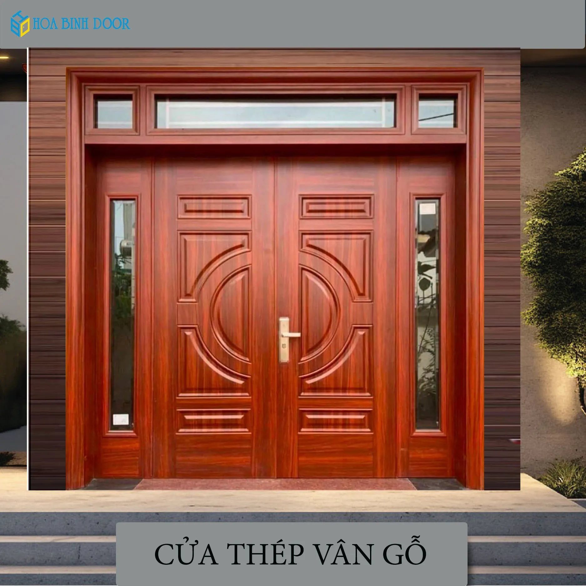 Cửa Thép Vân Gỗ tại Đức Hòa – Long An | Bao nhiêu 1m2