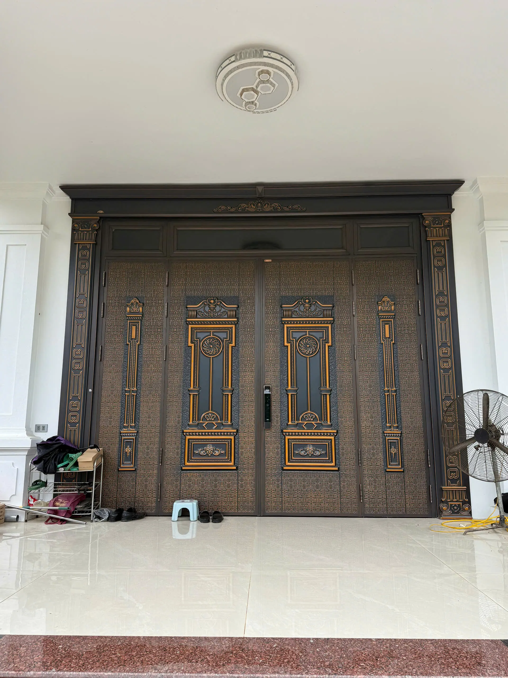 Cửa Thép Vân Gỗ Classic 5D tại Tiền Giang – Công Nghệ Hiện Đại