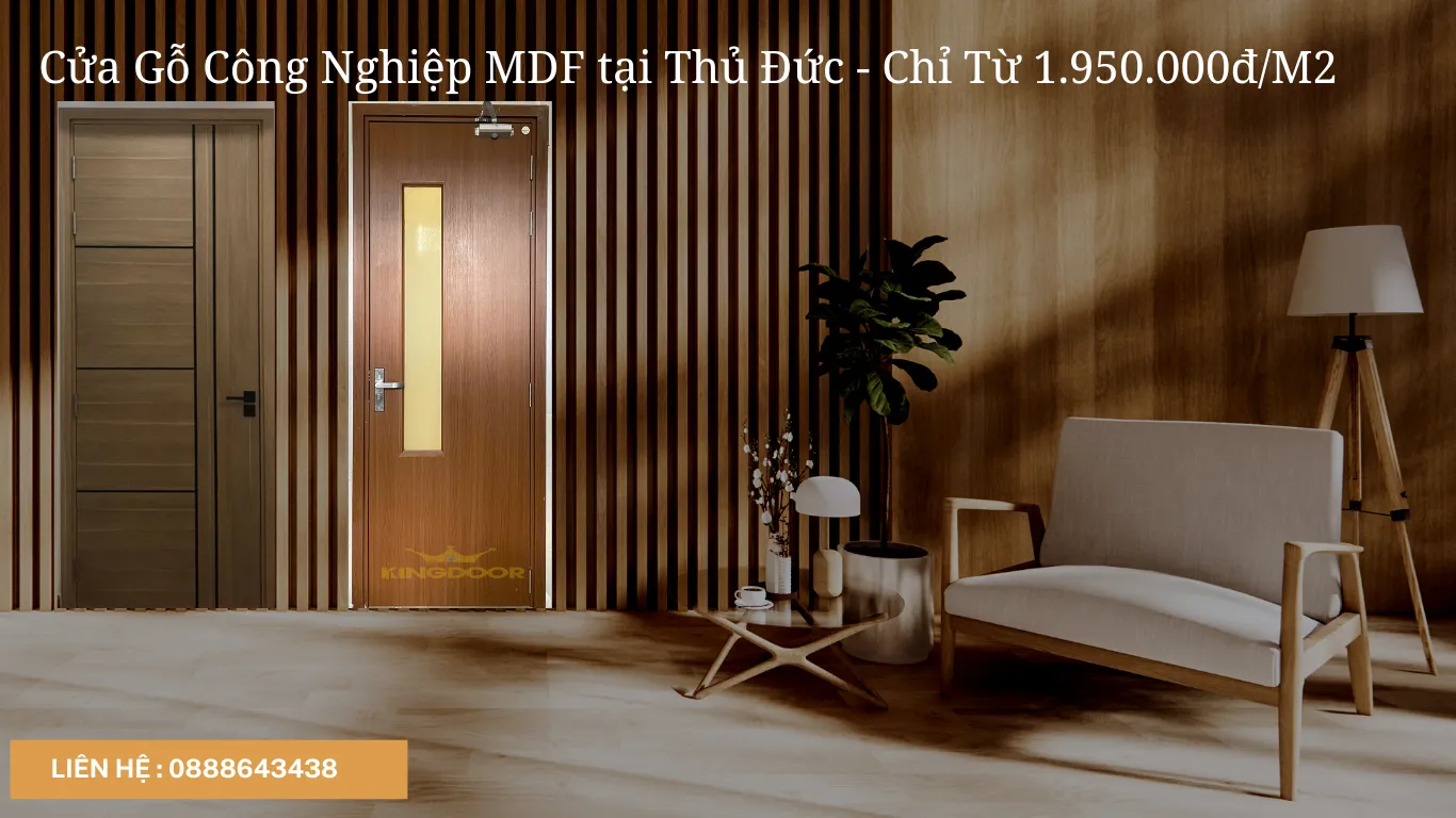 Cửa Gỗ Công Nghiệp MDF tại Thủ Đức – Chỉ Từ 1.950.000đ/M2